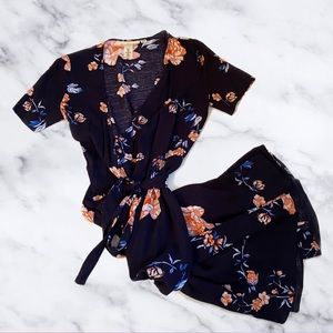 H&M Floral Wrap Midi Dress